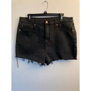 Victoria's Secret Pink Black Denim Cut Off Shorts Size 31
